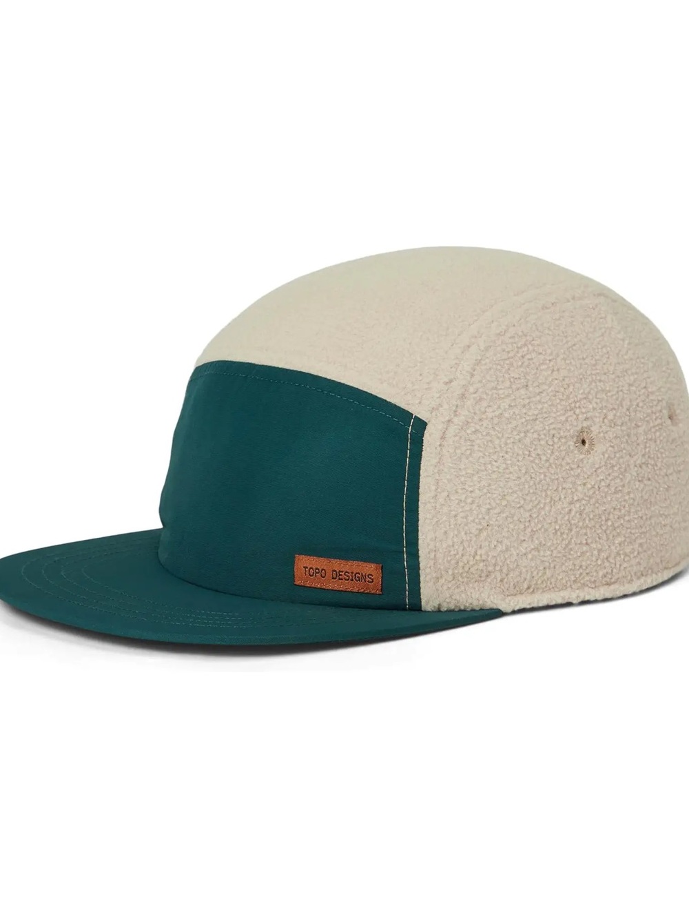 Topo Designs Two-Tone Fleece Camp Cap - pond/oatmeal